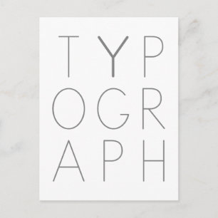 Typografie Postkarte