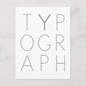 Typografie Postkarte (Vorderseite)