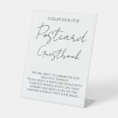 Typografie Postkarte Gästebuch Hochzeitszeichen Sockelschild (Vorderseite)