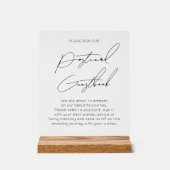 Typografie Postkarten Gästebuch Hochzeit Acryl Acrylschild (Vorderseite)