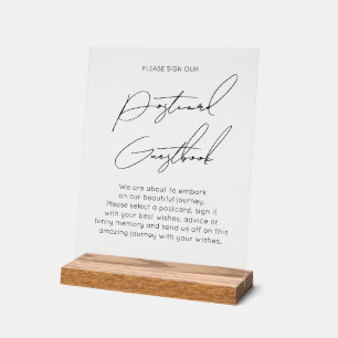 Typografie Postkarten Gästebuch Hochzeit Acryl Acrylschild