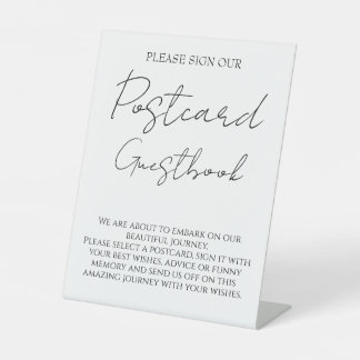 Typografie Postkarten Gästebuch Hochzeits Schild