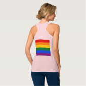 Typografie Pride 2022 LGBTQ-Regenbogenflagge Tank Top (Rückseite Vollansicht)