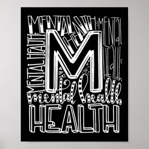 Typografie Psychische Gesundheitsaufklärung - Psyc Poster