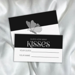 Typografie rät, wie viele Küsse Bridgame Begleitkarte