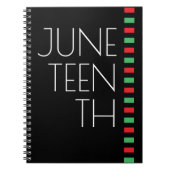 Typografie Red Black Green Juneteenth Notizblock (Vorderseite)