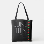 Typografie Red Black Green Juneteenth Tasche (Rückseite)
