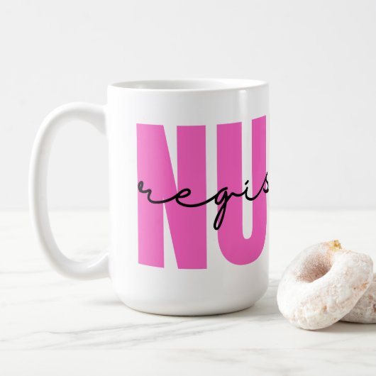 Typografie Registered Nurse Tasse (Mit Donut)