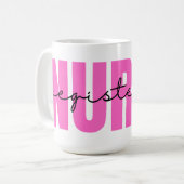 Typografie Registered Nurse Tasse (Vorderseite Links)