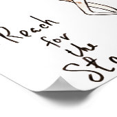 Typografie "Reichweite für den Stern" Giraffe Prin Poster (Ecke)