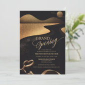 Typografie-Restaurant "Kupfer Glitzer" Eröffnung Einladung (Stehend Vorderseite)