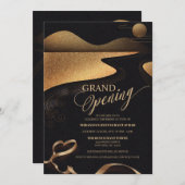 Typografie-Restaurant "Kupfer Glitzer" Eröffnung Einladung (Vorne/Hinten)