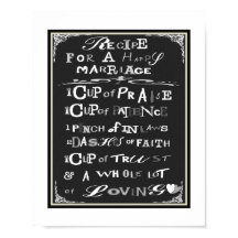 Typografie Rezept für glückliche Eheposter drucken