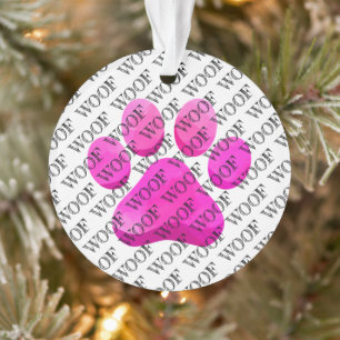 Typografie rosa Hundepflaster drucken modernen Hau Ornament