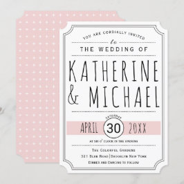 Typografie rosa invertierte Ecken Einladung