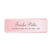 Typografie Rose Gold Template Rücksendeadresse (Vorne)