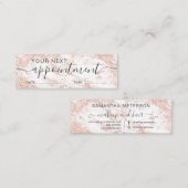 Typografie-RosengoldGlitter-Marmorverabredung Mini Visitenkarte (Vorne/Hinten)