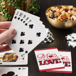 Typografie Rote Liebe Mama Tag der Neuen Mütter Spielkarten
