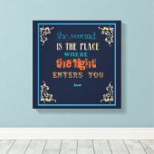 Typografie Rumi Zitat - Die Wunde Leinwanddruck (Insitu (Holzboden))