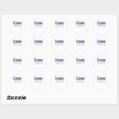 Typografie Runder Aufkleber (Blatt)
