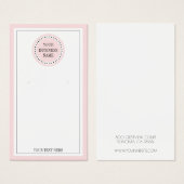 Typografie runder Rosa Logo Ohrring Juwelendarstel (Vorne & Hinten)