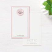 Typografie runder Rosa Logo Ohrring Juwelendarstel (Schreibtisch)