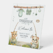 Typografie Rustic Fisherman Baby Shower Sockelschild (Vorderseite)