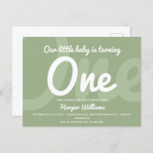 Typografie Sage One Baby Erstgeburt