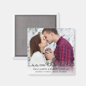 Typografie Save the Date, die Magneten Wedding ist Magnet (Vorderseite/Rückseite)