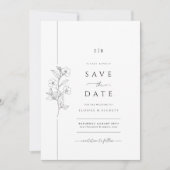 Typografie Save the Date Hochzeitseinladung Foto Einladung (Vorderseite)