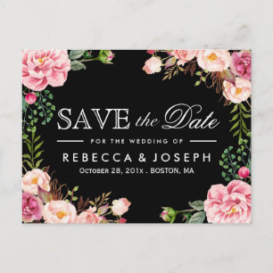 Typografie Save the Date Moderne Romantik Ankündigungspostkarte