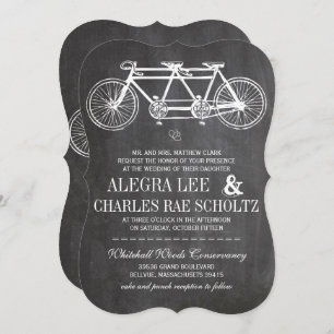 Typografie-Schalttafel Retro-Fahrrad gebaut für zw Einladung
