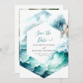 Typografie Schöne Schönheits-Hochzeit Save The Date (Vorne/Hinten)