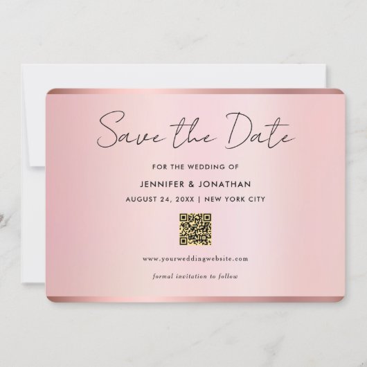 Typografie Schrift Speichern Sie das Datum Chic Ro Save The Date (Vorderseite)