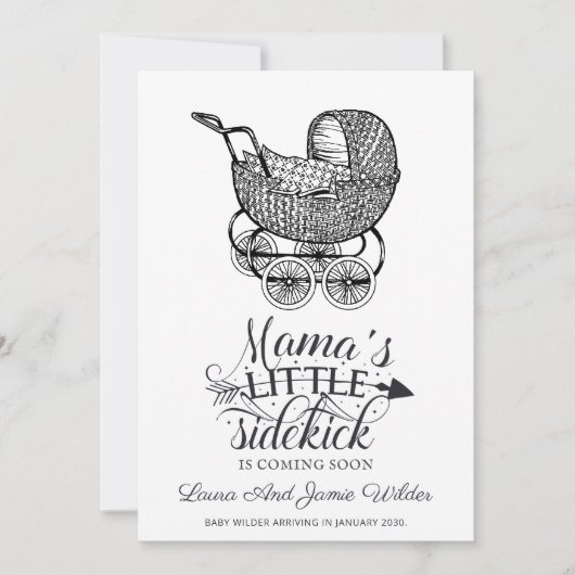 Typografie Schwangerschaft Ankündigung (Vorderseite)