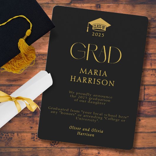 Typografie Schwarz und Gold Keine Ankündigung von 