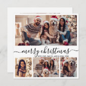 Typografie Schwarz-weiß 5 FotoCollage Weihnachten (Vorne/Hinten)