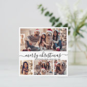 Typografie Schwarz-weiß 5 FotoCollage Weihnachten (Stehend Vorderseite)