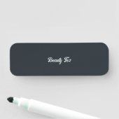 Typografie Schwarz-weiß Grau Namensschild (Beispiel)