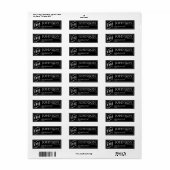 Typografie, Schwarz/Weiß-Rücksendeadresse (Vorne)