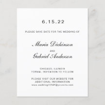 Typografie Schwarz-weiß Simple Elegante Hochzeit