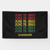 Typografie Schwarze Geschichte 19. Juni 1865 19. Banner (Horizontal)