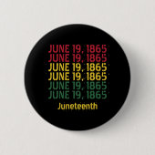 Typografie Schwarze Geschichte 19. Juni 1865 19. Button (Vorderseite)