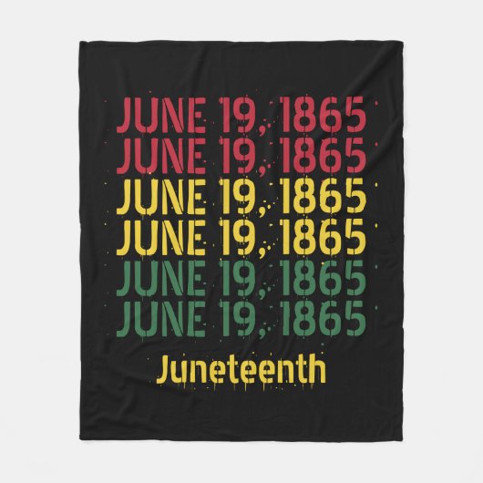 Typografie Schwarze Geschichte 19. Juni 1865 19. Fleecedecke (Vorderseite)