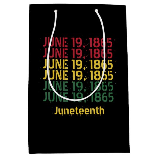 Typografie Schwarze Geschichte 19. Juni 1865 19. Mittlere Geschenktüte (Vorderseite)