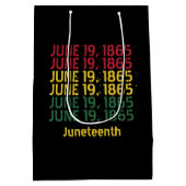 Typografie Schwarze Geschichte 19. Juni 1865 19. Mittlere Geschenktüte (Rückseite)