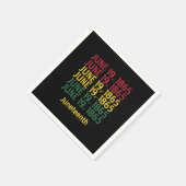 Typografie Schwarze Geschichte 19. Juni 1865 19. Serviette (Ecke)