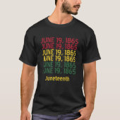 Typografie Schwarze Geschichte 19. Juni 1865 19. T-Shirt (Vorderseite)