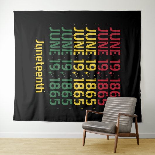 Typografie Schwarze Geschichte 19. Juni 1865 19. Wandteppich (Beispiel (Horizontal))