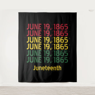 Typografie Schwarze Geschichte 19. Juni 1865 19. Wandteppich